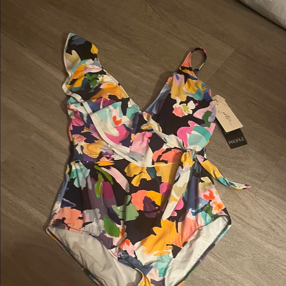 New Gottex Multicolor Floral Bikini size 14 - Picture 9 of 13